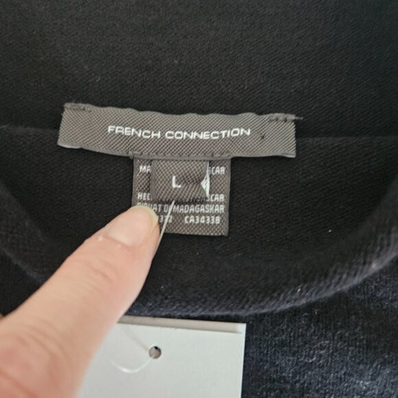 French Connection Soft Rollneck Sweater - Black Size L - Picture 5 of 11